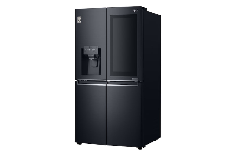 LG 910L French Door Fridge, with InstaView Door-in-Door®, in Matte Black Stainless Steel, GF-V910MBSL